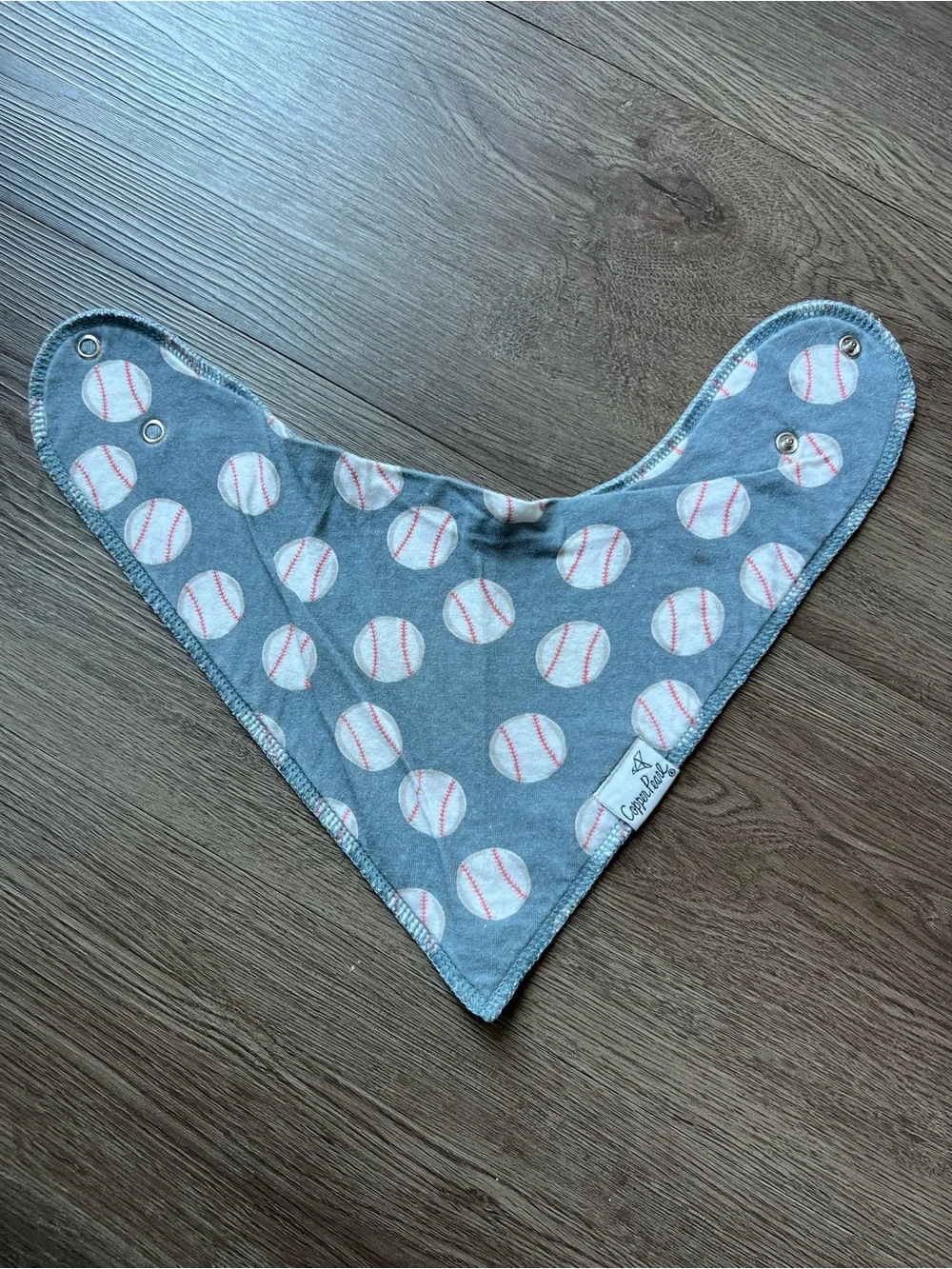 Copper Pearl Baby Bandana Bibs with Baseball Print (3 pack)